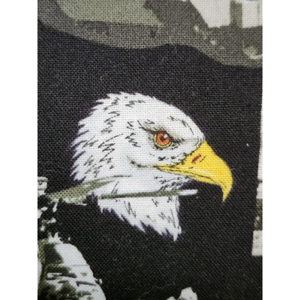 US Army Military Throw Pillow 15 x 15 Stuffed Cushion USA Bald Eagle Veteran